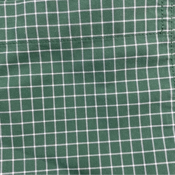 L L Bean Green Check Medium Wrinkle Free Mens Sleeve Shirt Everglade 275569 - Picture 4 of 6